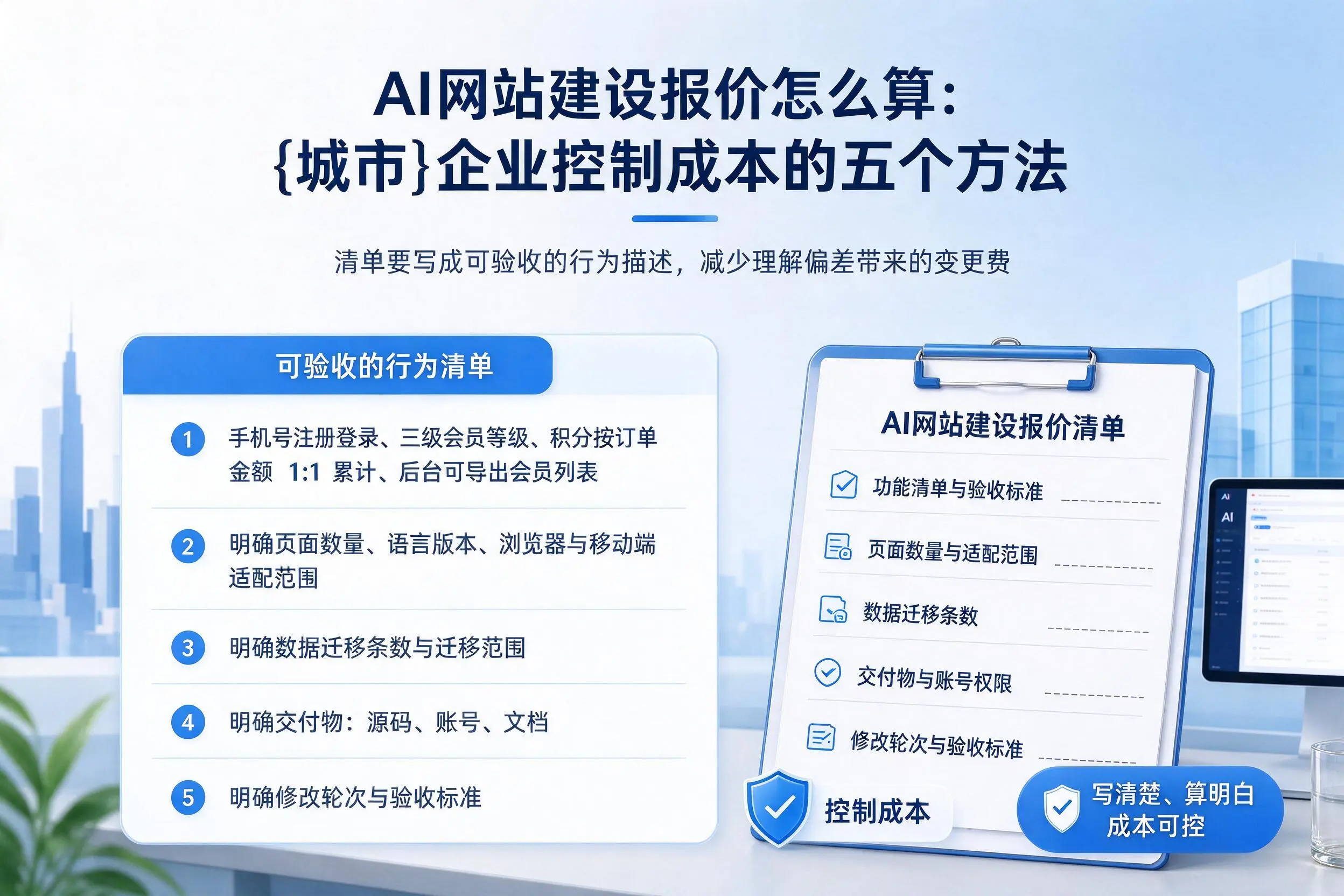 AI网站建设报价怎么算：东方企业控制成本的五个方法